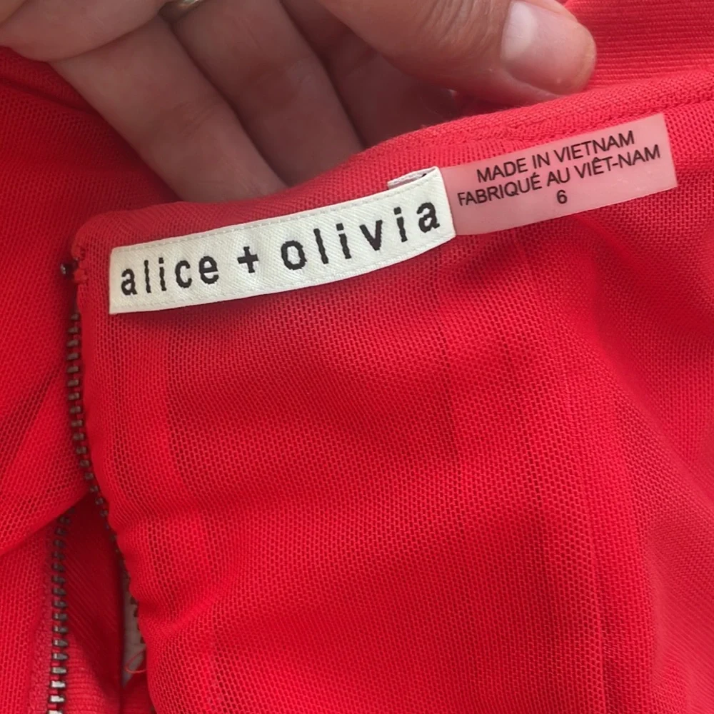 Alice and Olivia red cocktail dress - Picture 6 of 8